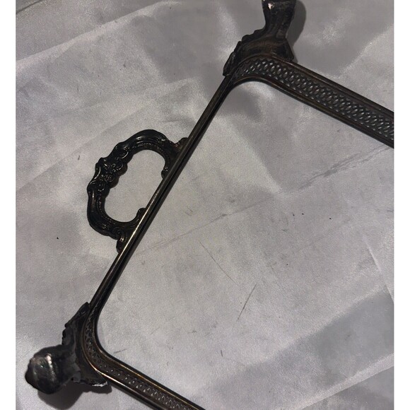 Vintage Silver Plated Footed Casserole Dish Holder Serving Tray 14.5 x 9.5 in - Picture 5 of 10